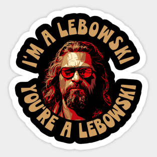 I'm A Lebowski, You're A Lebowski Mindful Kaleidoscope The Dude Design T-Shirt Sticker